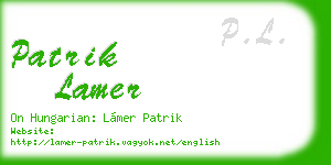 patrik lamer business card